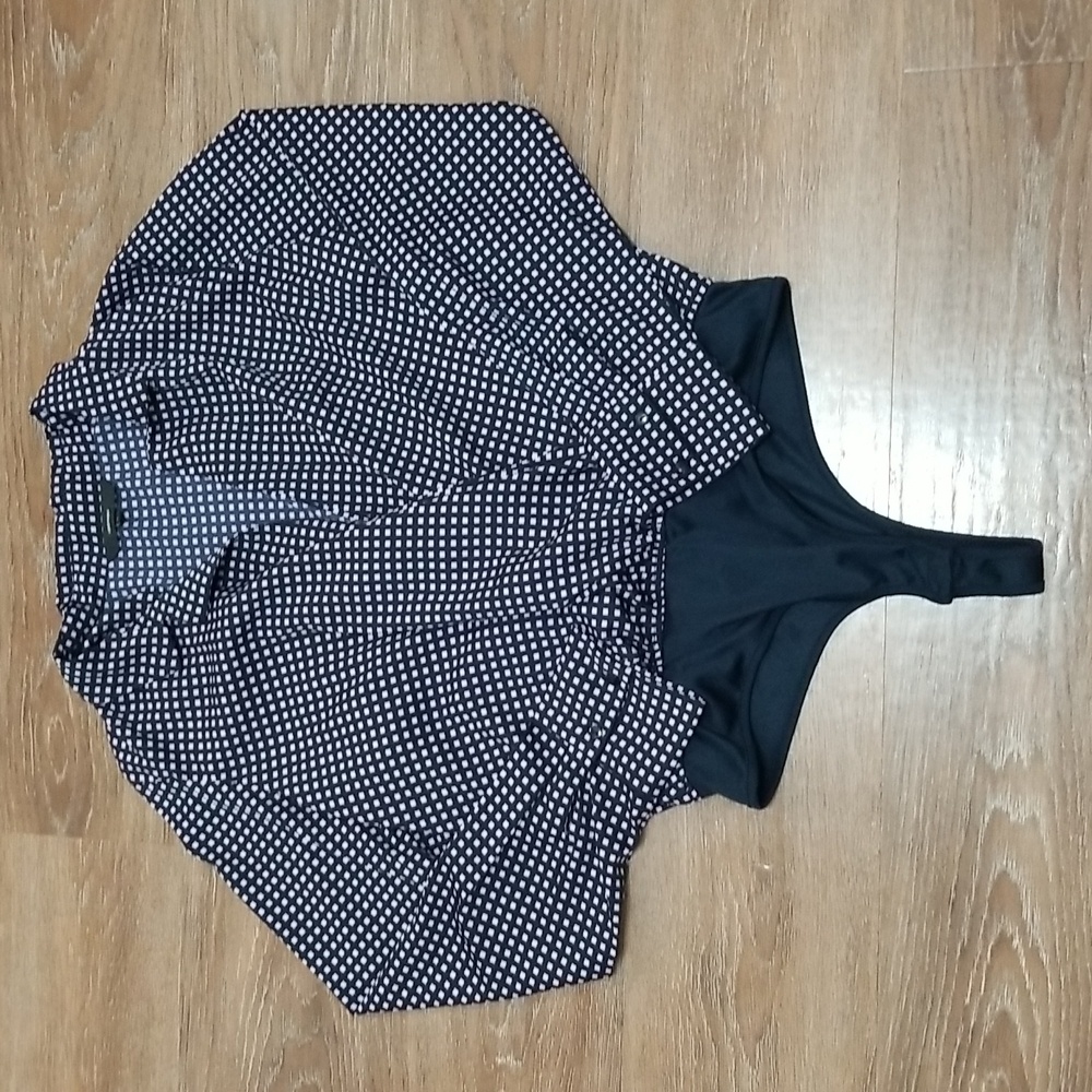 (L) Vera Moda Geometric Print Bodysuit One Piece Business Casual Trendy Style